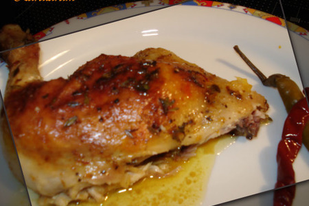 Птичка в оранжевом наряде (курица, индюшка) - празничное блюдо и не только...: шаг 9