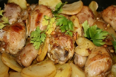 Сочные куриные ножки и картофель в медовом соусе.: шаг 2