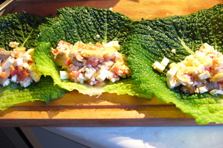 Голубцы из савойской капусты с фетой и грибами: шаг 2
