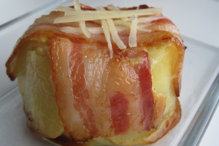 Картошечка запеченая в сметанном соусе с беконом: шаг 4