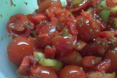 Перец, запеченный с перцем, помидорами и майораном от джими оливера и ржаной багет от меня!: шаг 4