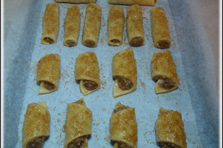 Печенье "пахлавинки" из медово-творожного теста с ореховой начинкой.: шаг 17
