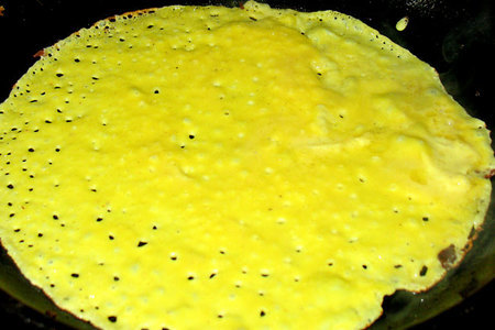 Crepes suzette (креп сюзетт) или блины из кукурузной муки с апельсиновым соусом: шаг 2