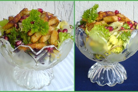 Салат "идиллия" с манго и куриным филе: шаг 3