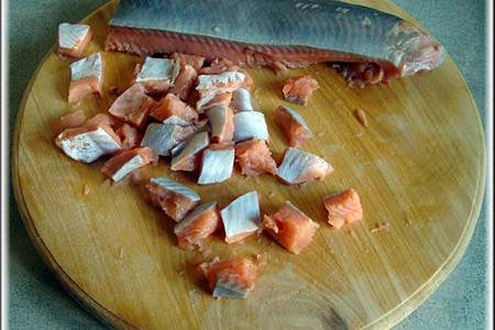 Макаронная запеканка с лососем и шпинатом.: шаг 2