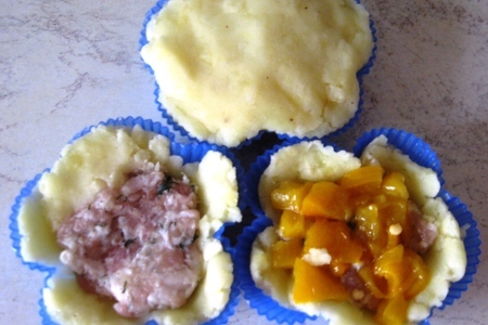 Мини-запеканка из картофеля с мясом и сладким перцем: шаг 1