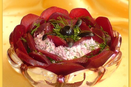Творожно-розовое соцветие (типо салат): шаг 3