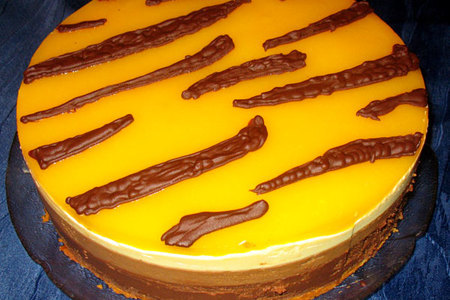 Торт "триколор" под манговым покрытием: шаг 1
