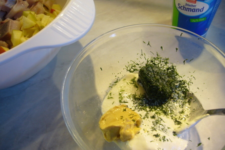 Скандинавский селедочный салат: шаг 3