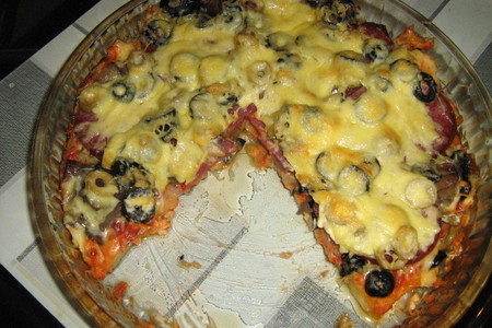 Оливково-грибная пицца: шаг 7