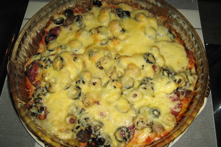 Оливково-грибная пицца: шаг 8