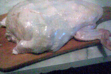 Курица с капустой, изюмом и курагой (фаршированная, конечно): шаг 2