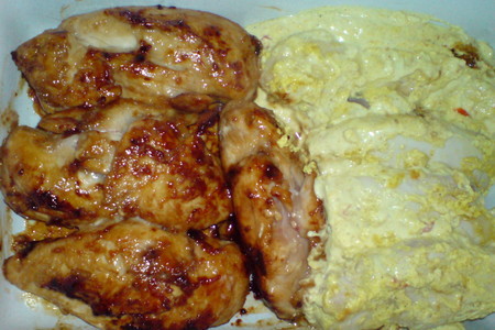 Куриные грудки ,две в одной тарелке,но такие разные..: шаг 8