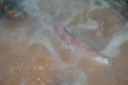 Густой чечевичный суп с копчеными свиными ребрышками: шаг 6
