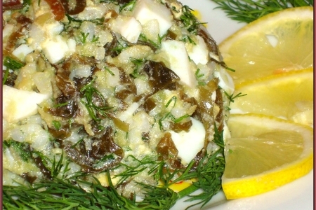 Салат из морской капусты  с заправкой из авокадо: шаг 9