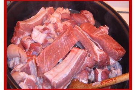 Свиные ребрышки с квашеной капустой по венгерски—toros káposzta: шаг 3