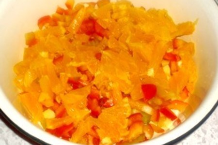 Грибной салат с апельсинами: шаг 4