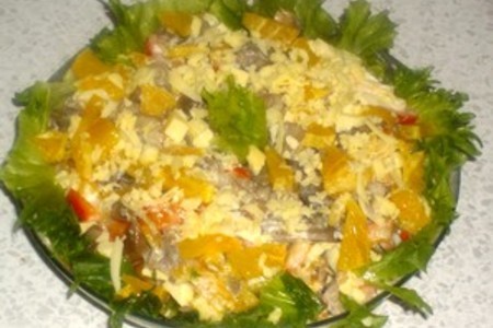 Грибной салат с апельсинами: шаг 8