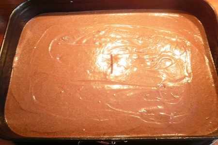 Шоколадный масляный бисквит+ торт-сумка  louis vuitton: шаг 6