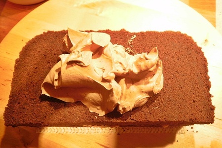 Шоколадный масляный бисквит+ торт-сумка  louis vuitton: шаг 8