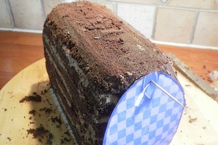 Шоколадный масляный бисквит+ торт-сумка  louis vuitton: шаг 11