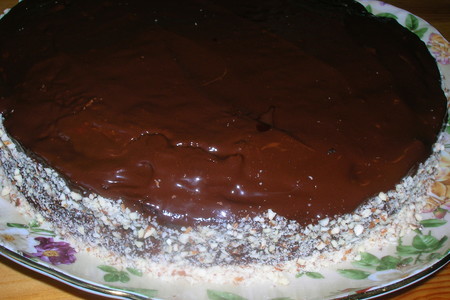 Тыквенный торт с сырным кремом, орехами и шоколадом: шаг 11