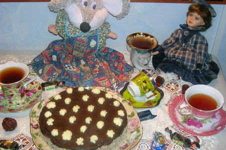 Тыквенный торт с сырным кремом, орехами и шоколадом: шаг 13