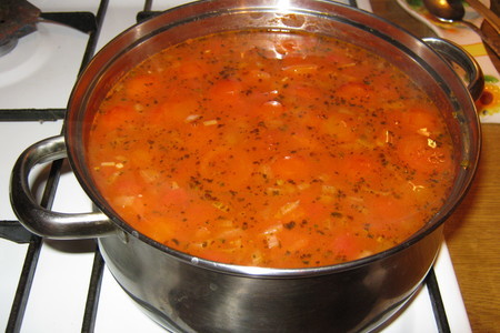Томатный суп с базиликом.: шаг 7