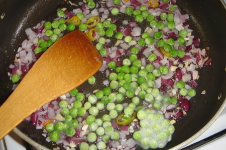 Яичная паста с зеленым горошком и креветками: шаг 6