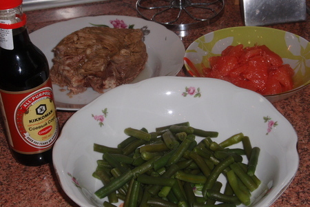 Мясной салат с грейпфрутом и грецким орехом: шаг 1