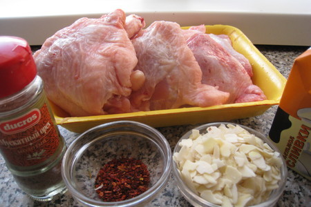Курица с миндалем запеченная в сливках: шаг 1