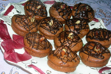 Сырно-шоколадные кексы с орехами и горьким шоколадом: шаг 7