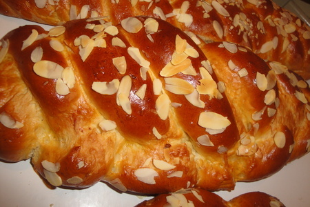 "цуреки"греческий пасхальный хлеб: шаг 8