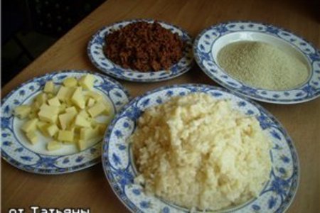 Рисовые крокеты с начинкой из фарша и сыра: шаг 1