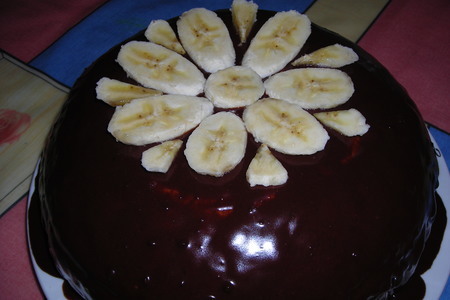 Торт "шоколадно - банановый купол": шаг 3