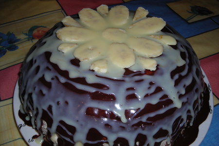 Торт "шоколадно - банановый купол": шаг 4