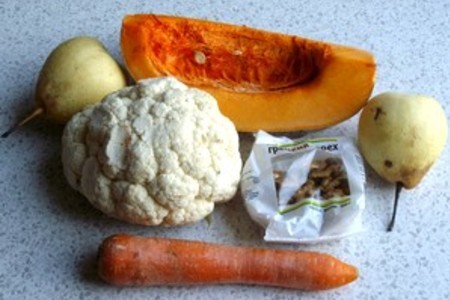 Салат витаминный из тыквы и цветной капусты: шаг 1