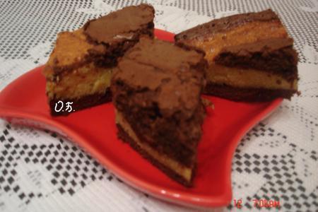 Шоколадно-творожное пирожное: шаг 2