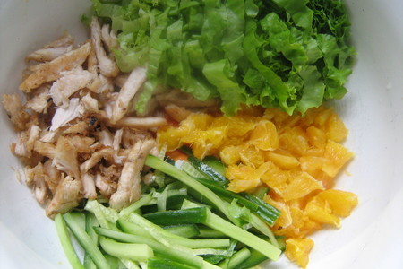 Салат с куриной грудкой и апельсинами.: шаг 2