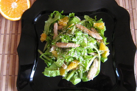 Салат с куриной грудкой и апельсинами.: шаг 6