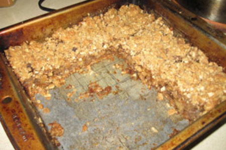 Овсяный пирог с фруктовой начинкой (из изюма, яблок или кураги с кокосом): шаг 4