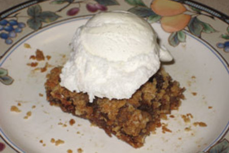 Овсяный пирог с фруктовой начинкой (из изюма, яблок или кураги с кокосом): шаг 6