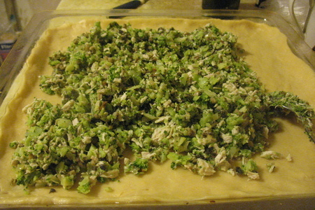 Лоранский пирог с курицей, грибами и брокколи: шаг 8