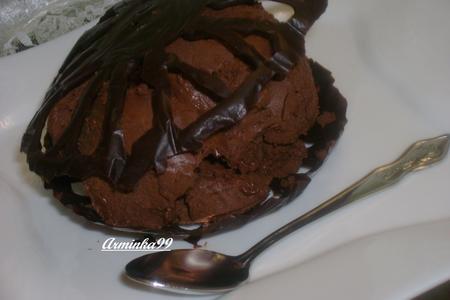 Шоколадное мороженое  в решетчатых чашках: шаг 2