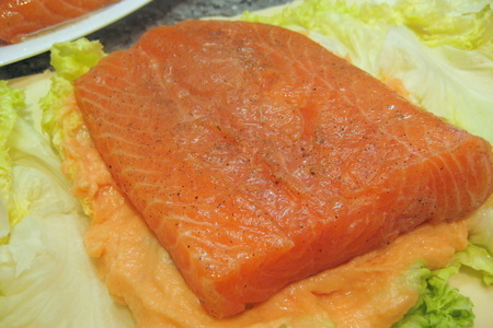 Филе лосося в слоеном тесте: шаг 5