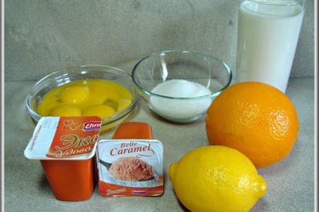 Крем-брюле с мягким апельсиновым шоколадом. кокосовое печенье с вишней.: шаг 1
