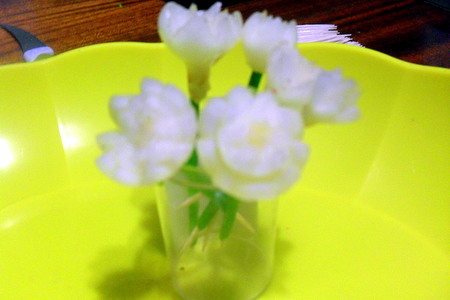 Цветы из мелкого лука (украшение блюд): шаг 7