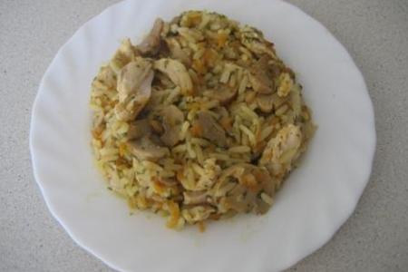 Рис с курочкой и грибами: шаг 1