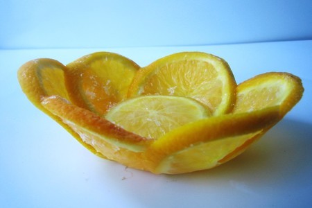 Апельсиновая вазочка: шаг 1