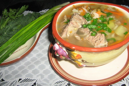 Мясной суп с машем и рисом(по мотивам машхурды): шаг 1